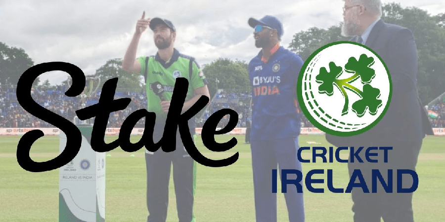 For the India T20 series, Stake enters a contract with Cricket Ireland.