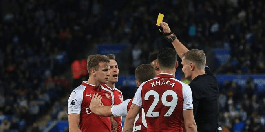 The FA is investigating Arsenal's yellow card.